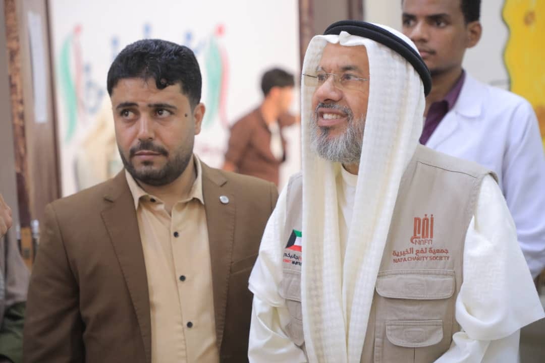 "The Heteen Foundation launches a project to distribute wheelchairs and aid to the physically disabled in Al-Mahra, funded by the Nafaa Charitable Society in the State of Kuwait."